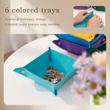 1500 Pieces Jigsaw Puzzle Board, Foldable Puzzle Mat with Non-Slip Surface & 6 Sorting Trays, 36.6" x 25.2"Portable Jigsaw Board with Dustproof Cover Puzzle Pad Jigsaw Saver for Adults