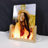 Sublimation Acrylic Blank - 3D LED Light Lamp Base & Photo Frame Panel for Heat Transfer | Customizable Acrylic Frame for Home, Bedroom, and Nightstand Decor WoodArtSupply