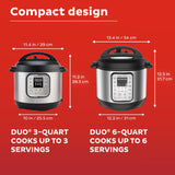 Instant Pot Duo 7-in-1 Mini Electric Pressure Cooker, Slow Rice Cooker, Steamer, Sauté, Yogurt Maker, Warmer & Sterilizer, Includes Free App with over 1900 Recipes, Stainless Steel, 3 Quart Instant Pot