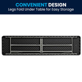 Flash Furniture Kathryn 6' Plastic Folding Training and Event Table, Rectangular Folding Training Table with 220-lb. Static Weight Capacity, Black Flash Furniture