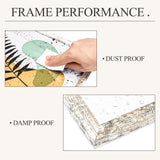 TWING 11x14 Rustic Picture Frames, Distressed White Photo Collage Frame for Wall Decor Display Pictures 8x10 with Mat or 11x14 without Mat,Large Gallery Collage Picture Frames for Wall Mounting TWING