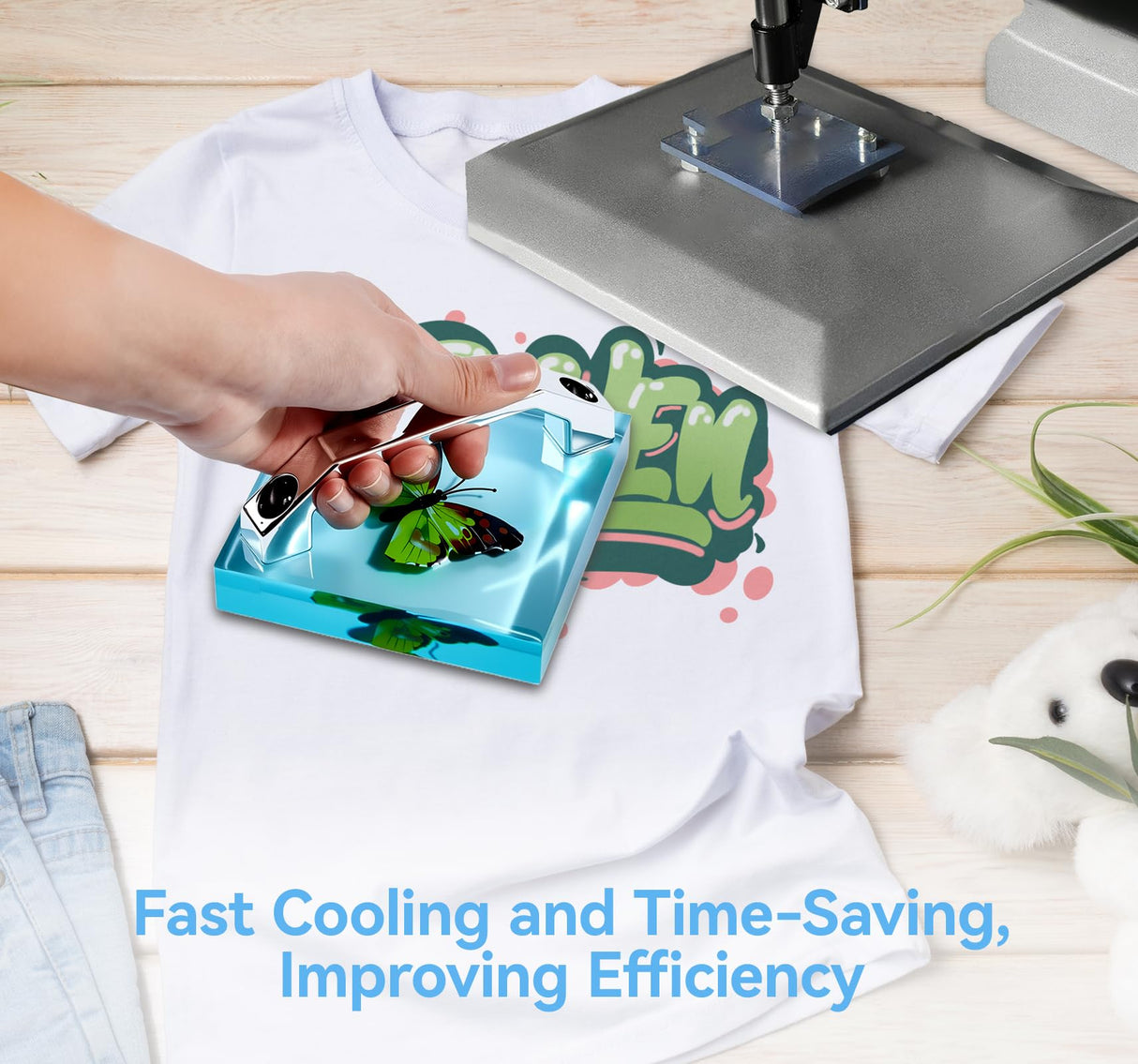 HTV Cooling Block for T Shirt, Cooling Block for Heat Press, 4"x4" Cooling Fast, Heat Press Accessories and Supplies, DTF Sublimation Vinyl, Heat Transfer Paper Luxiys