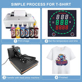 Sublimation Paper Roll Fast Dry 105gsm 13 Inch x 328 Feet, Compatible with Inkjet Printer, For T-Shirts Mugs Fabric DIY imtfzct