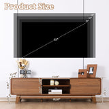 Janmer Home Mid Century Modern TV Stand for 55/60/65 Inch TV, 62" TV Console Table with Fluted Sliding Doors, Entertainment Center and Media Console with Storage for Living Room (Walnut, 62.2inch) Janmer Home