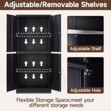 AFAIF Metal Storage Cabinets with Locking Doors,71" Tall Garage Storage Cabinet with 3 Adjustable Shelves, Lockable Steel Office Storage Cabinet Tool Cabinet for Home Office,Garage, Pantry AFAIF