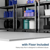 8x6 FT Resin Storage Sheds with Floor and Adjustable Openable Windows, Large Waterproof Garden Sheds with Base, Outside Plastic Sheds with 2 Windows for Backyard Garden Patio Lawn Tools Storage, Gray WELYAS