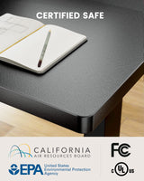 ErGear Electric Standing Desk 48 x 24 Inches, Height Adjustable Sit Stand up Desk, Memory Computer Workstation Table with Splice Board for Home Office, Black ErGear