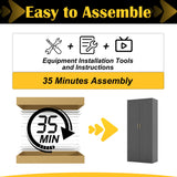 SteeLoong Metal Kitchen Storage Cabinets,60”Pantry Cabinet with Doors and 4 Adjustable Shelves,Tall Black Cabinet for Pantry, Laundry Room,Living Room,Dinning Room SteeLoong