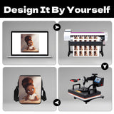 5 Pcs Sublimation Bags Blanks,Sublimation Shoulder Bag Sport Bag Crossbody Bag Blanks to Decorate Painting Crafting Sublimation DIY for Gift JACYUIG