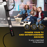 Opentron 12 Outlets 4 Feet Body Heavy Duty Metal Surge Protector Power Strip (4 Feet 12 Outlet 6 Feet Power Cord) opentron