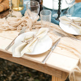 Yagoo Napkin Rings Set of 6, Handmade Farmhouse Wood Beaded Napkin Ring Set for Wedding, Banquet, Party, Dinner Table Decor (Natural) Yagoo