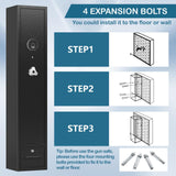 Gun Safe for Rifles and Pistols Gun Safes for 4 Rifles Gun Cabinet for Rifles and Shotguns Steel Rifle Safes for Home Clearance Gun Safe Gun Safes & Cabinets with Drawer Removable Shelf Gun Rack SAPITAL