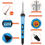 Electronics Soldering Iron Kit - 80W Digital LCD Solder Gun with ON/OFF Switch Adjustable Temperature Controlled and Fast Heating Thermostatic Design Welding Tools for DIY Welding Circuit Board… SREMTCH