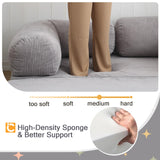 COMAX Folding Sofa Bed Queen, 4-in-1 Foldable Floor Couch Convertible Futon Sofa with Armrests Sleeper Mattress Chair Bed Comfy Portable Fold Out Lounge Guest for Living Room Bedroom, Light Grey COMAX