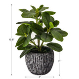 Artificial Potted Plant, Real Touch Artificial Oak Leaves Waterproof Fake Plants Indoor Outdoor, Eco Friendly Modern Concrete Greenery Plant Pots for Office Home Kitchen Shelf Farmhouse Decor SHOHAYTO