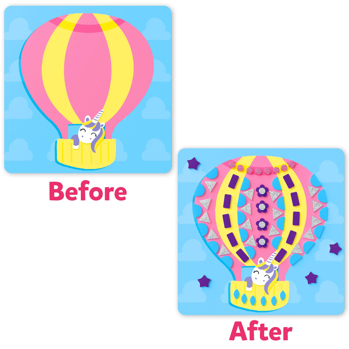 Skillmatics Foam Sticker Art Activity - Unicorns & Princesses, Mess-Free Fun for Kids, 800+ 3D Foam Stickers, DIY Felt Craft Kits, Gifts for Girls & Boys Ages 3, 4, 5, 6, 7 Skillmatics
