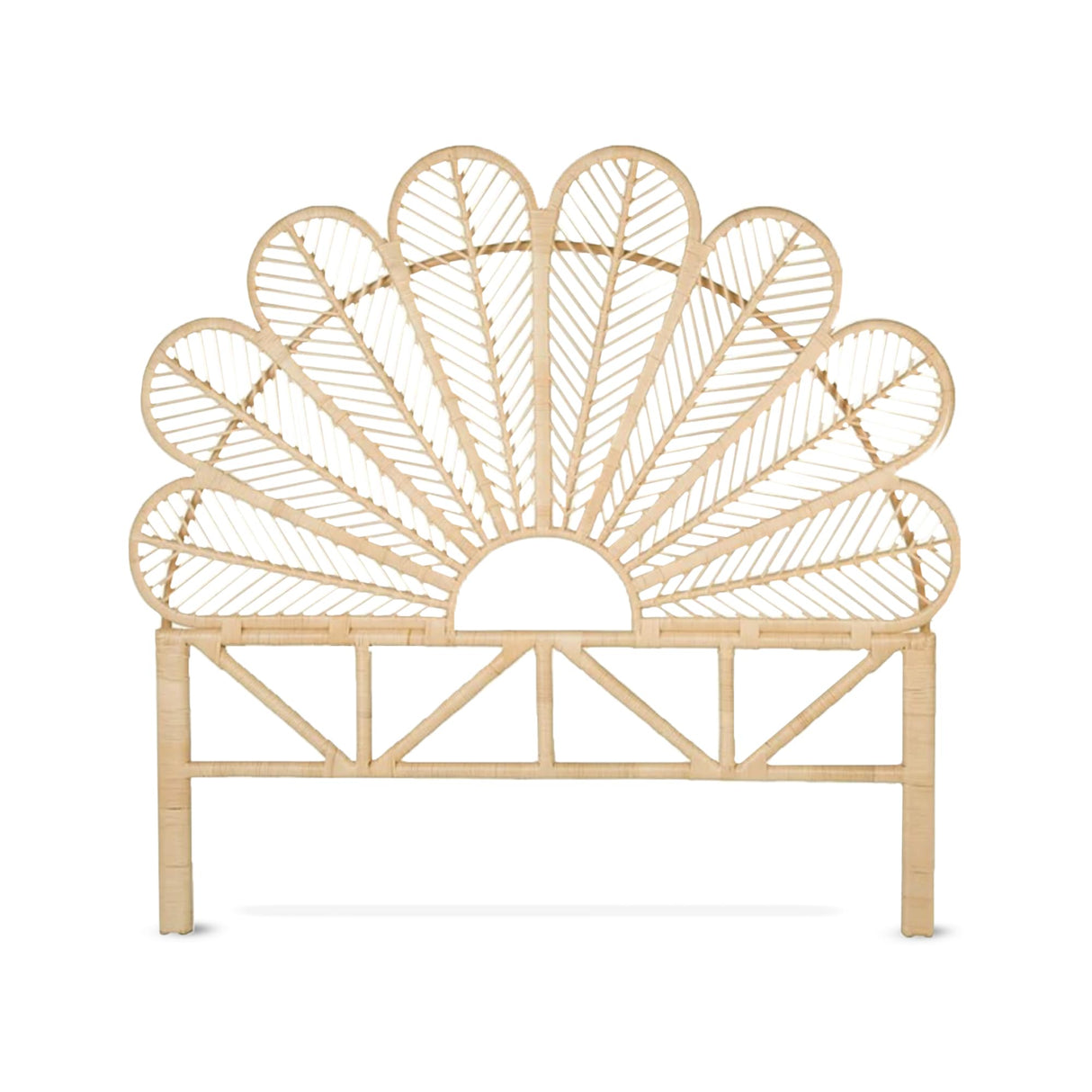 KOUBOO Petal Rattan Twin Headboard, Bedroom, Bedroom Furniture, Headboard, Twin Size, Tropical Decor, Bohemian Decor, Natural Kouboo