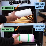 echomerx 30-Pcs Tumbler Sublimation Starter Kit - Heat Tape Dispenser, Sublimation Tapes, Gloves, Clamp, Sleeves, Bands, Cradle & More - Complete Bundle for Easy Sublimation on Blank Mugs & Tumblers echomerx