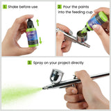 Airbrush Paint, ARTME 42 Colors with 3 Thinner, Ready to Spray, Opaque & Water Based Acrylic Airbrush Paint Set Including Metallic & Neon Colors, Premium Air brush Paints for Metal, Models, Plastic, Canvas, and Wood ARTME