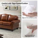 The support you need Classic 3-Seater Sofa with Premium Leather Upholstery, Stylish & Comfortable Sofa for Living Room or Office, Easy to Maintain & Long-Lasting Brown The support you need