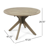 Christopher Knight Home Lina Outdoor 5 Piece Wood and Wicker Dining Set, Gray Finish/Gray Christopher Knight Home