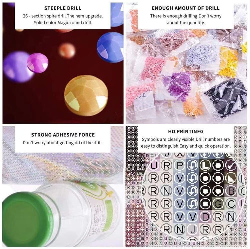 ZKOPAVS Diamond Painting Art Kits for Adults and Kids Purple Phoenix Full Drill Round Art Craft Kit for Home Office Decor (12x16 Inch) ZKOPAVS