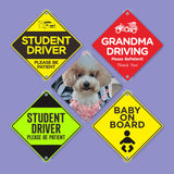 Metal Sublimation Signs, 10 Pack 6" x 6" Sublimation Blanks Suction Cup Car Window Sign Honysoal