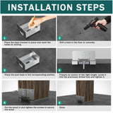 6 PCS 4x4 Post Anchor Base Adjustable Wood Post Brackets, Metal Post Base Holder for Concrete for Deck Patio/Gazebo/Pergola,Adjustable Galvanized Post Bracket Yantuo