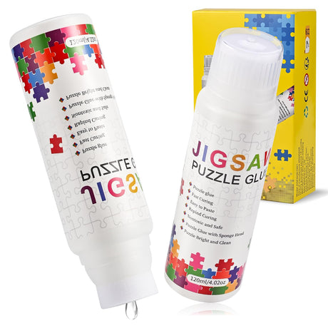 Faburo 2 x 120ml Jigsaw Puzzle Glue Clear, 8 Oz Glue for Puzzles to Frame, Clear Puzzle Glues Kit, Puzzle Preserver Sealer for 1000 Pieces, Wood Puzzle Saver Glues Spray, 2 Pack Faburo