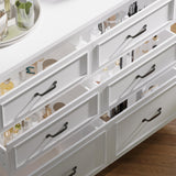 TAMUNE Armoire Bedroom Wardrobe Closet Island with 12 Drawers & Flip Door, Walk in Closet Island with Storage Bench, Islands Dresser for Bedroom Cloakroom White (61.9”W x 27.6”D x 32.6”H) TAMUNE