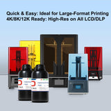 Siraya Tech Simple Water Washable 3D Printer Resin - Low Odor, Easy to Print, High Precision 405nm LCD UV-Curing Aqua Resin - Ideal for 8K Capable LCD, DLP 3D Printers - Tough and Clear (1kg) Siraya Tech