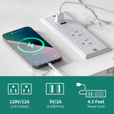 YITAHOME Rolling Kitchen Island with Seating and LED Lights, Mobile Storage Islands with Drop Leaf, Dining Table with Power Outlet, 2 Drawers and Soft Stools, Spice/Towel Rack, Marble Finish, White YITAHOME