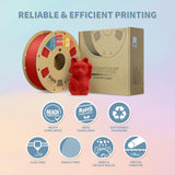 OVERTURE PLA Matte 3D Printer Filament 1.75mm, Matte PLA 1kg Cardboard Spool (2.2lbs), Dimensional Accuracy +/- 0.02 mm (Matte Wood) OVERTURE