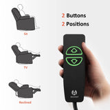 MCombo Oversized Swivel Glider Rocker Power Recliner Chair for Living Room with Heat and Vibration Massage, USB Ports, Cup Holders and Pockets, Faux Leather 7785 (Black) MCombo