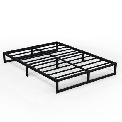 Richwanone 10 Inch King Size Bed Frame Metal Platform Mattress Foundation with Steel Slat Support, No Box Spring Needed, Easy Assembly, Black