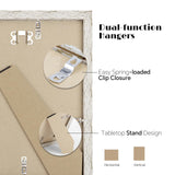 puthiac 8x10 Rustic Picture Frame, Farmhouse Distressed Wood Photo Frame, Shatterproof Acrylic Front, Wall & Tabletop, Vertical/Horizontal, Vintage Art Print Included – Distressed White puthiac