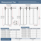 EaseLife 24" Bi-folding Sliding Barn Door Hardware Track Kit for 2 Closet Door,Side Mount,Heavy Duty,Slide Smoothly Quietly,Easy Install,Black,No Door (Track Length 28" for Double 12" Wide Door) EaseLife