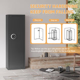 Clickoods 10-12 Gun Safe with Fingerprint Lock - Large Gun Cabinet for Home Rifles and Pistols - Quick Access Heavy Duty Rifle Safe for Home with Adjustable Gun Racks, Handgun Pockets, Hooks Clickoods
