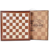VAMSLOVE Chess and Checkers Board Game Sets for Adults Wooden Deluxe 15 inch Wood Board Box with Storage, Classic 2 in 1 Large Size with Chess Pieces - 3” King Height - 2 Extra Queens Vamslove