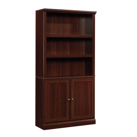 Sauder Select Cherry Storage Bookcase with Adjustable Shelves and Doors Sauder
