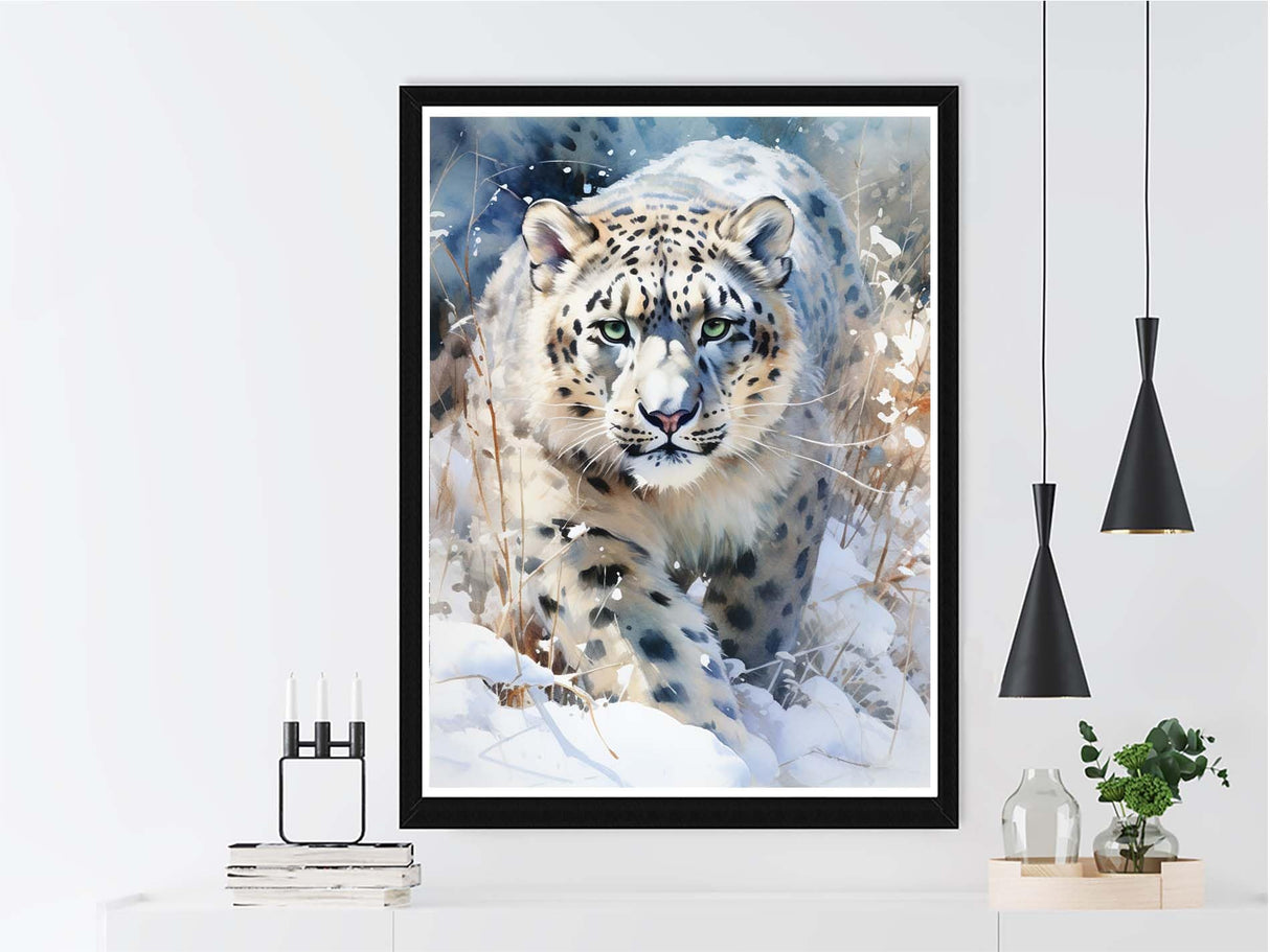 VAIIEYO 5D Diamond Art Kits for Adults Leopard, Diamond Painting Animal, Paint by Numbers Full Drill Round Rhinestone Craft Canvas for Home Wall Decor Gift 12x16 inch-23 VAIIEYO