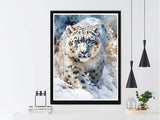 VAIIEYO 5D Diamond Art Kits for Adults Leopard, Diamond Painting Animal, Paint by Numbers Full Drill Round Rhinestone Craft Canvas for Home Wall Decor Gift 12x16 inch-23 VAIIEYO