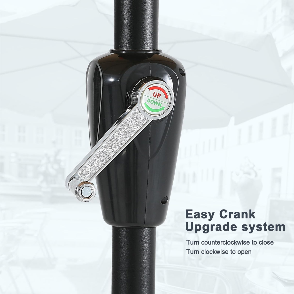 MASTERCANOPY Valance Patio Umbrella for Outdoor Table Market -8 Ribs (9ft, Turquoise) MASTERCANOPY