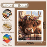 XTCIXAL Highland Cow Paint by Numbers Kit for Adults, Cow Paint by Number for Adults, Beginners Acrylic Canvas Painting Kits for Home Wall Decor 16x20 Inch XTCIXAL