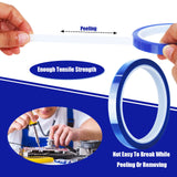 MEBMIK 4 Rolls 10mm x33m(108ft) Blue Heat Tape High Temperature Heat Resistant Tape Heat Transfer Tape for Heat Sublimation Press No Residue and Heat Transfer Vinyl MEBMIK