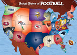 MasterPieces Sports Puzzle - All Teams 500 Piece Jigsaw Puzzle for Adults - NFL League Map Puzzle - 24"x18" Masterpieces
