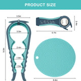 Jar Opener for Weak Hands, Seniors with Arthritis, 5 in 1 Multi Function Bottle Opener Lid Opener For Arthritic Hands with Non Slip Rubber Jar opener Gripper Pad HUMANFUN