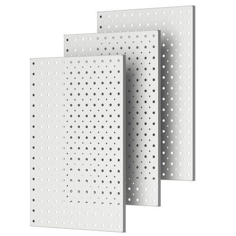 Pegboard Smith Metal Pegboard Panels, 16" x 12" Heavy-Duty Wall Peg Boards for Garage Tool Storage, Pegboard Organizer System (Pack of 3, Gray) Pegboard Smith