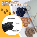3 Pcs Dog Fur Storage Keychain, Cute Leather Paw Keychain Pet Hair Keepsake Keyring, Unique Memorial Collection Key Chain, Pet Memorial Gifts for Bag Purse Paw Charm Key Holder(Gray,Black,Brown) Treayes
