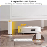 Hasuit 6 Drawers Double Dresser with Shelves, Large Wooden Storage Tower Organizer, Wide Chest of Drawers, White Dresser for Bedroom, Living Room, Entryway Hasuit